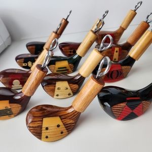 Vintage Wooden Golf Club Bottle Opener - Wilson, PGA, RAM, Titleist, Spalding